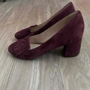 NWOT Burgundy Block Heels